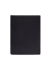 Small black leather men's wallet PORMS-0702-99(Z26), product view from the back on a white background.