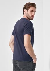 Men's navy blue T-shirt with logo TSHMT-0095-68(W24)-03