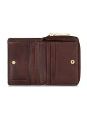 Women's small brown leather wallet PORES-0810A-88(Z23)-05