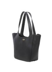 Women's leather black shopper bag TORES-1340-9I(Z26), diagonal product view on a white background.