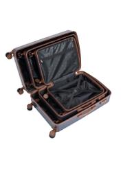 Set of 19''/24''/28'' wheeled suitcases WALAB-0084-7D(W26), view of products inside on white background.