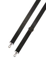 Black lunchbox bag TOREN-0346-99(W26) - stripes view, on white background.