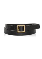 Black leather women's belt PASDS-0315-99(Z24)-01