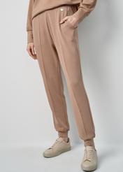 Women's camel colored joggers with halterneck SPODT-0089-24(W24)-01