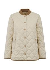 Beige quilted women's jacket KURDT-0580-81(W25)-01