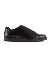 Black men's leather shoes BUTYM-0513-99(Z25) - side view of the product on a white background.