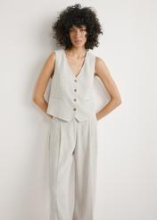 Women's viscose vest KAMDT-0037-0P(W26) - front view of the product, on a model, against a light background. Knee-length silhouette visible.