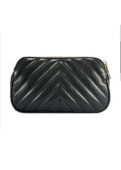 Small black women's handbag TOREC-1051-99(Z25), product visible from the back on a white background.