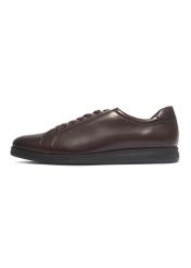 Brown men's leather shoes BUTYM-0513-1H(Z26), side view of the product on a white background.
