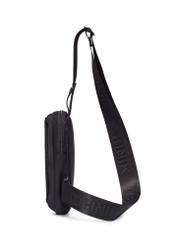 Men's black waist bag TORMN-0426-99(Z26) - side view of the product, on a white background.