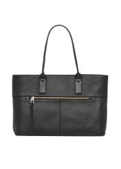 Women's leather handbag with laptop compartment TORES-1314-99(Z26), product view from the back on a white background.