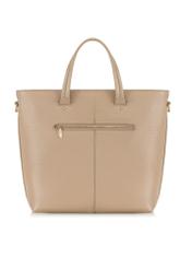 Beige leather handbag for women TORES-0728B-81(W24)-04