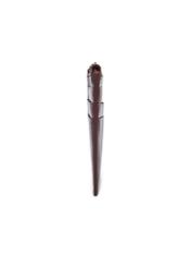 Brown leather card case PORMS-0732-1G(Z26), side product view on white background.