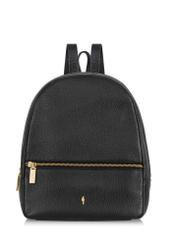 Black leather women's backpack TORES-0898B-99(Z24)-01