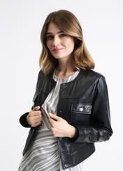 Women's leather transitional jacket KURDS-0346-1202(W22)-03