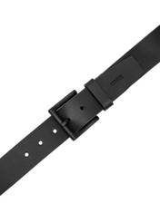 Black leather men's belt PASMS-0261-99(Z24)-04