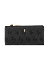 Large black ladies wallet with embossing POREC-0363-99(W24)-01