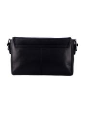 Black leather women's handbag TORES-1377-99(Z26), product view from the back on a white background.