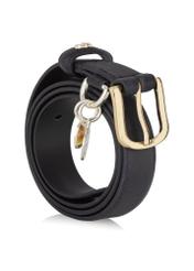 Women's black leather belt PASDS-0282A-99(Z23)-02