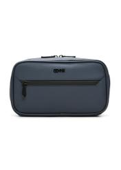 Navy blue men's cosmetic bag TORMN-0413-7D(W26), front product view on white background.
