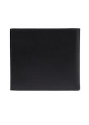 Black men's leather wallet PORMS-0714-99(Z26), product view from the back on a white background.