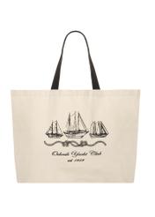 Cream cotton bag with print TOREN-0136-0P(W26), front product view on white background.