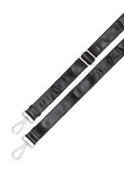 Black leather business briefcase TORMS-0531-99(Z26), close-up view of the strap on a light background.