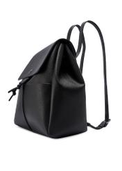 Black medium women's backpack TOREC-1132-99(W26) - diagonal product view, on a white background.