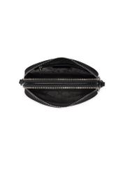 Small black leather women's handbag TORES-1152-99(W26), product view inside on white background.