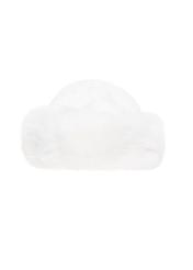Women's white fur cap CZADF-0050-0A(Z26)