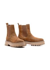 Women's suede Chelsea boots BUTYD-1182-88(Z25), diagonal product view on a white background.