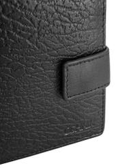 Men's leather wallet with snap closure PORMS-0536A-99(Z25) - close-up detail, on white background.