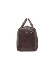 Brown leather travel bag TORMS-0464-1H(Z26) - side product view, on white background.