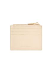 Small women's leather wallet PORES-0806R-0B(W26), back view of the product on a white background.