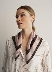 Women's scarf with asymmetrical pattern SZADT-0152-81(W23)-01