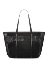 Large mesh women's handbag TOREC-1149-99(W26), product view from the back on a white background.