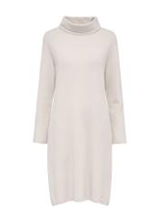 Beige turtleneck dress SUKDT-0206-80(Z24)-04