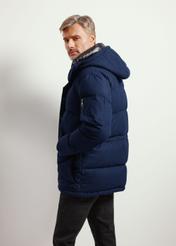 Navy blue men's winter jacket KURMT-0333-69(Z24)-04