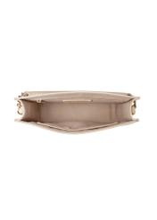 Small beige women's handbag TOREC-1015-1B(W26), product view from the inside on a white background.