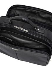 Black leather business travel bag TB-214A-99(KS)-09