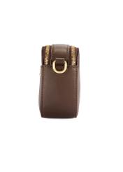 Small brown women's handbag TOREC-1173-1I(W26), side product view on white background.