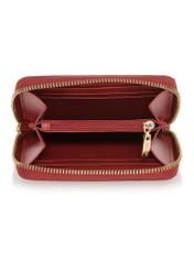 Women's red leather wallet PORES-0864-40(Z23)-04