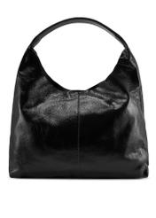 Large leather black women's handbag TORES-1179-9F(Z26), product view from the back on a white background.