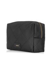 Black women's cosmetic bag TOREN-0267A-99(Z25) - diagonal view of the product on a white background.