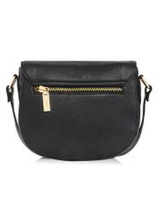 Black leather semi-circular women's messenger bag TORES-0972D-99(W25)-03