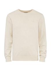 Beige cotton men's sweater SWEMT-0114A-80(Z25) - front product view on white background.