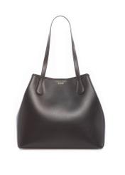 Brown women's shopper handbag TOREC-1235-1H(W26), front product view on white background.