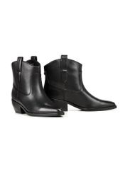 Women's leather ankle boots BUTYD-1209-99(Z25), diagonal product view on a white background.