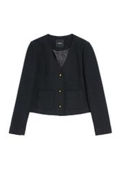 Black women's jacket ZAKDT-0046-99(Z25), front product view on white background.