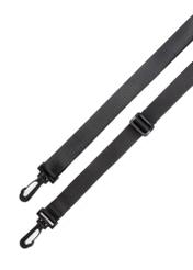 Men's small black messenger bag TORMN-0399-9J(W26), view of the product strap on a white background.